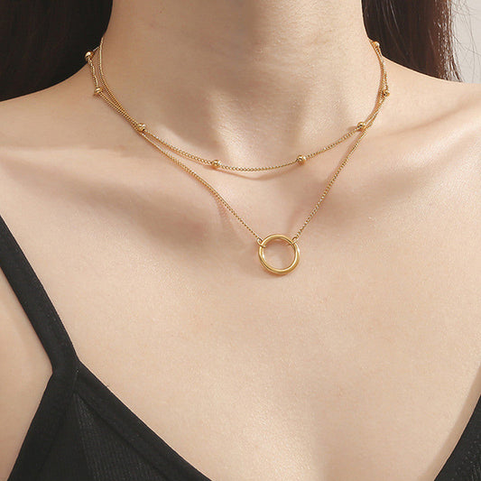 Circle Double Layer Necklace
