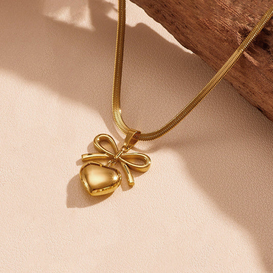 Heart Bow Necklace