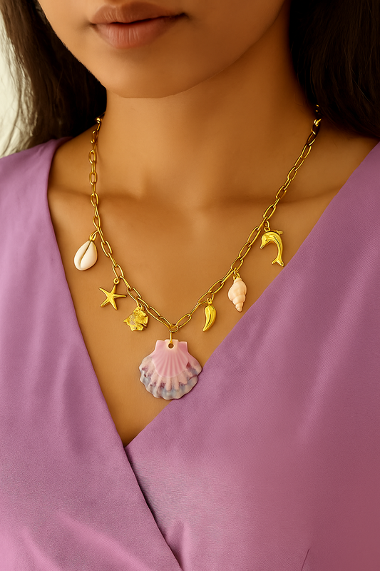 Scallop Charm Necklace