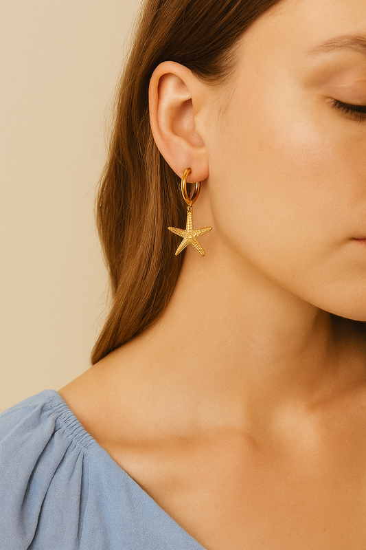 Starfish Drop Hoops